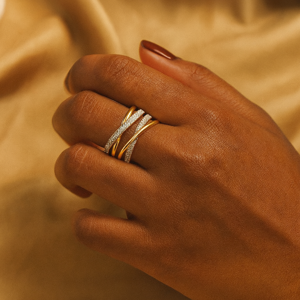 Anel Aurora Banhado a Ouro 18K