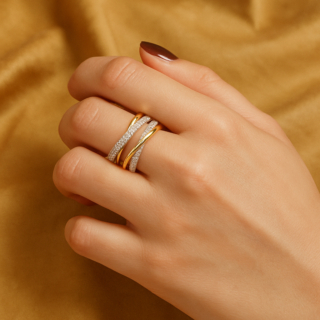 Anel Aurora Banhado a Ouro 18K