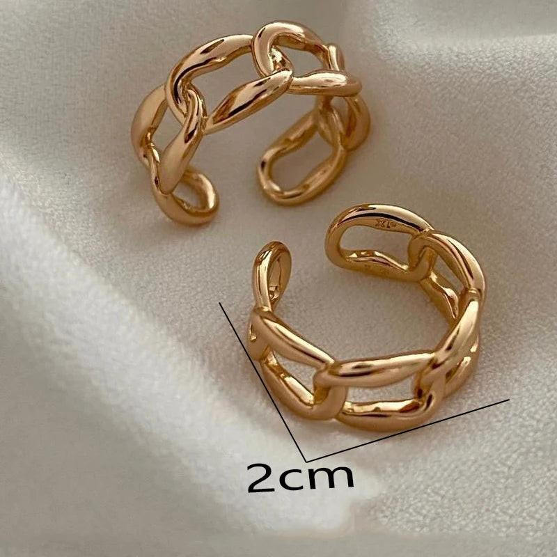 Anel Elo Banhado a Ouro 18K