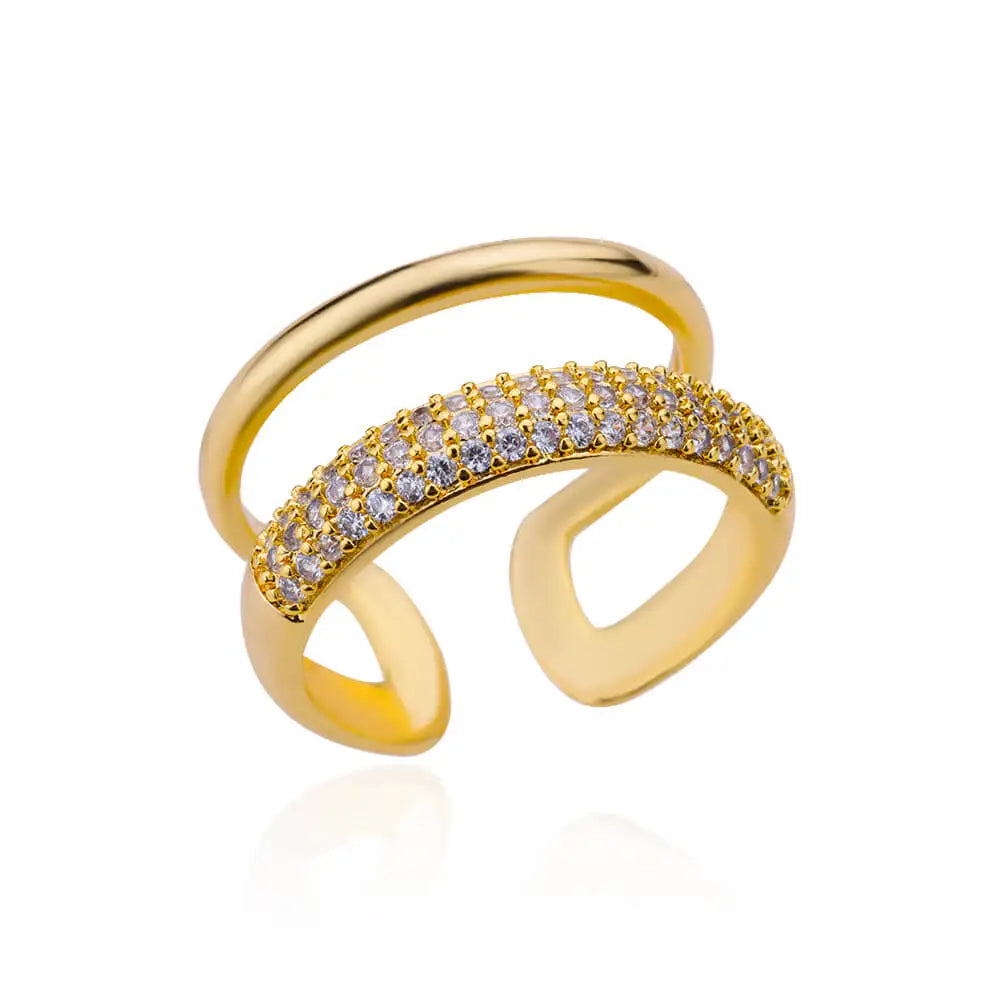 Anel Noir Banhado a Ouro 18K