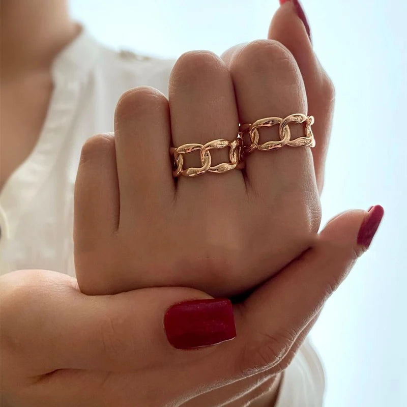 Anel Elo Banhado a Ouro 18K