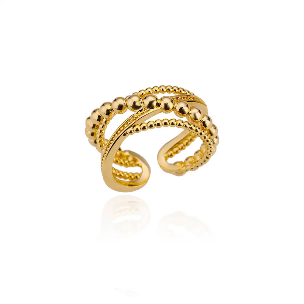 Anel Solaris Banhado a Ouro 18K