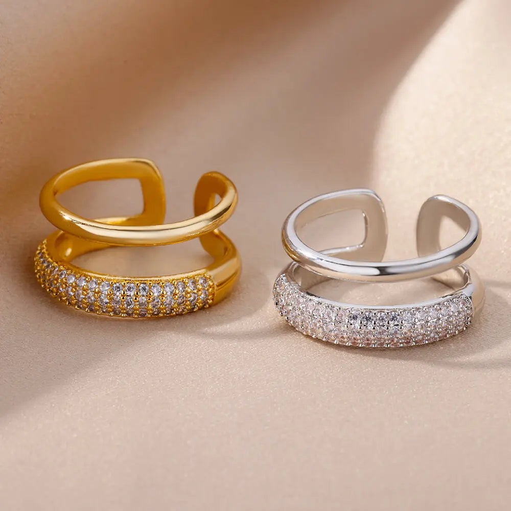 Anel Noir Banhado a Ouro 18K