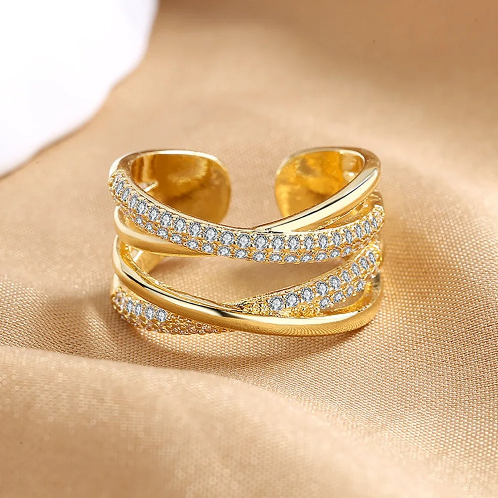Anel Aurora Banhado a Ouro 18K