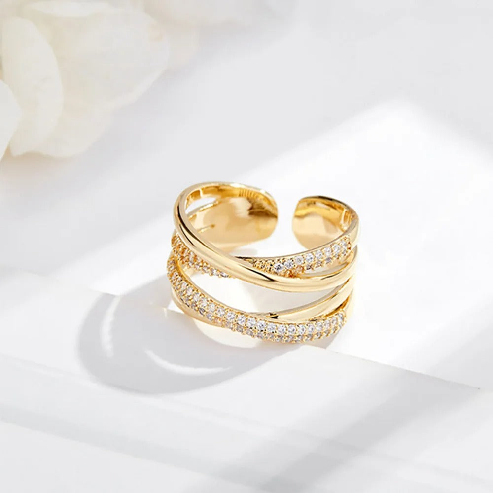 Anel Aurora Banhado a Ouro 18K