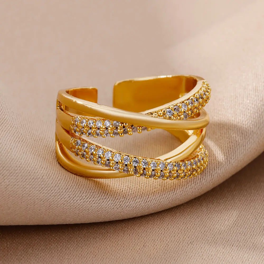 Anel Aurora Banhado a Ouro 18K