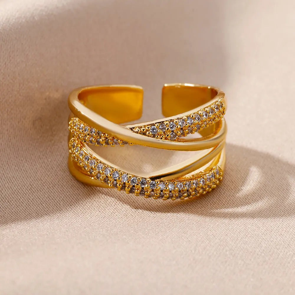 Anel Aurora Banhado a Ouro 18K