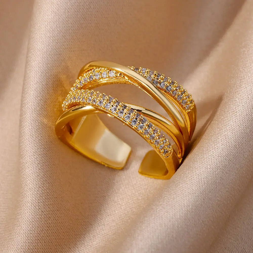 Anel Aurora Banhado a Ouro 18K