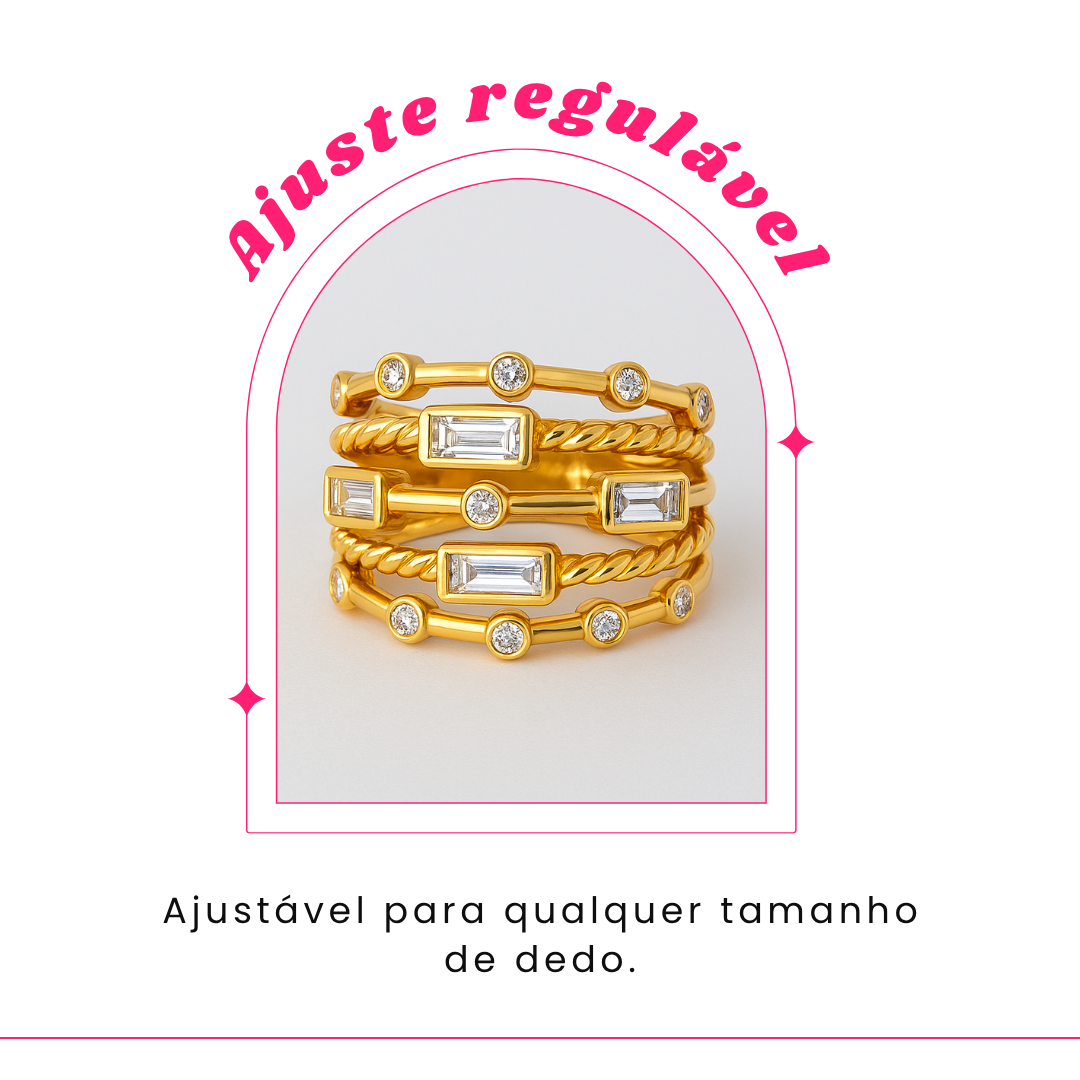 Anel Savana Banhado a Ouro 18K