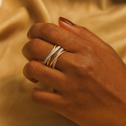 Anel Aurora Banhado a Ouro 18K