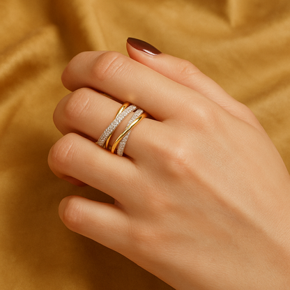 Anel Aurora Banhado a Ouro 18K