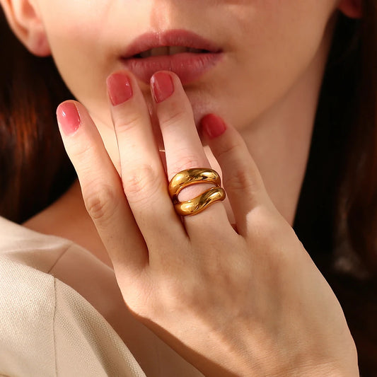 Anel Belle Banhado a Ouro 18K