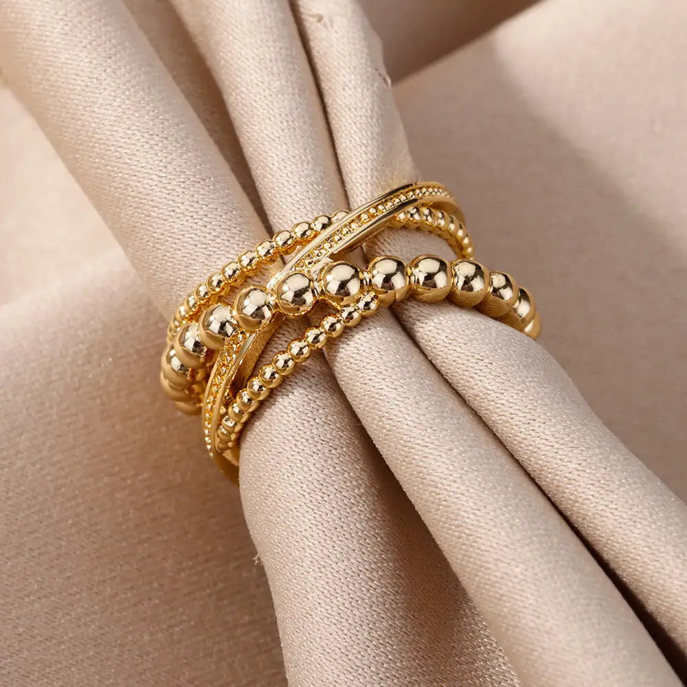 Anel Solaris Banhado a Ouro 18K