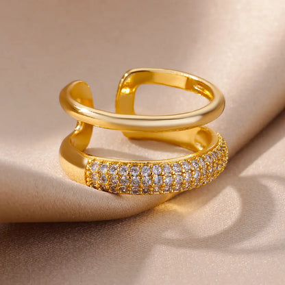 Anel Noir Banhado a Ouro 18K