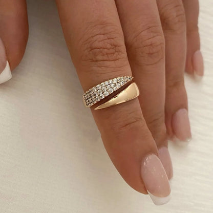 Anel Esplendor Banhado a Ouro 18K