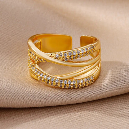 Anel Aurora Banhado a Ouro 18K