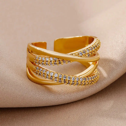 Anel Aurora Banhado a Ouro 18K